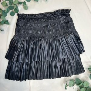 Tiered Metallic Skirt